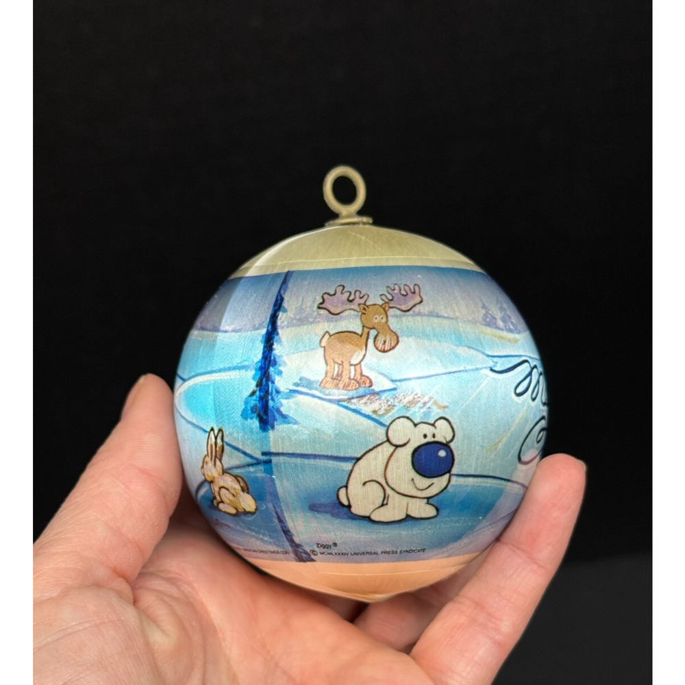 Vtg ZIGGY The Skater Satin wBox Merry Christmas 1984 American Greetings Ornament - Picture 4 of 9